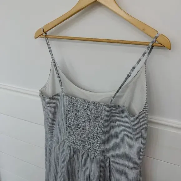 Women’s Quince 100% European Linen Scoop Neck MIDI Dress Large L - Picture 7 of 11